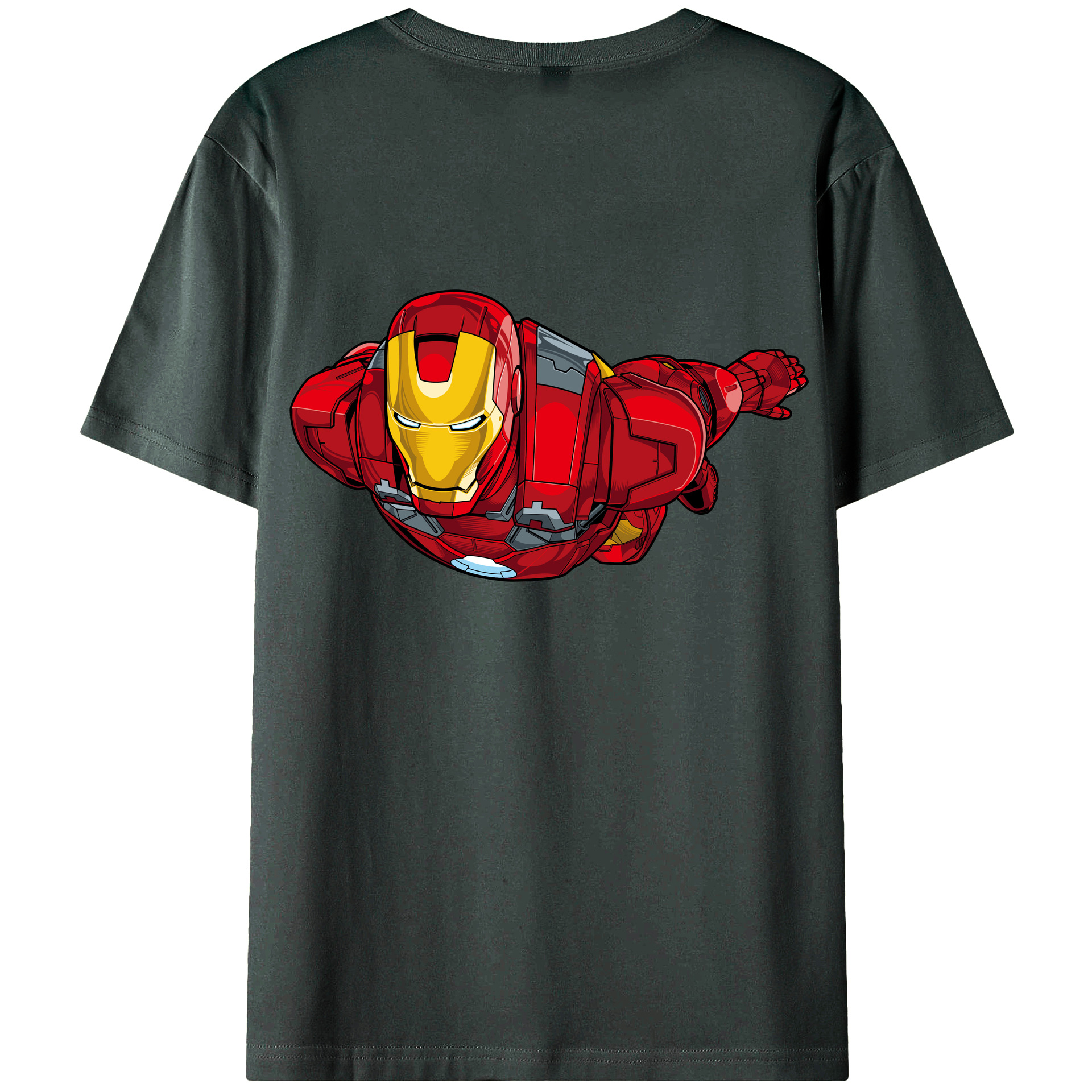 （画像用） アベンジャーズ The Avengers 綿100％ メンズ半袖Tシャツ（バックプリント） 通気性